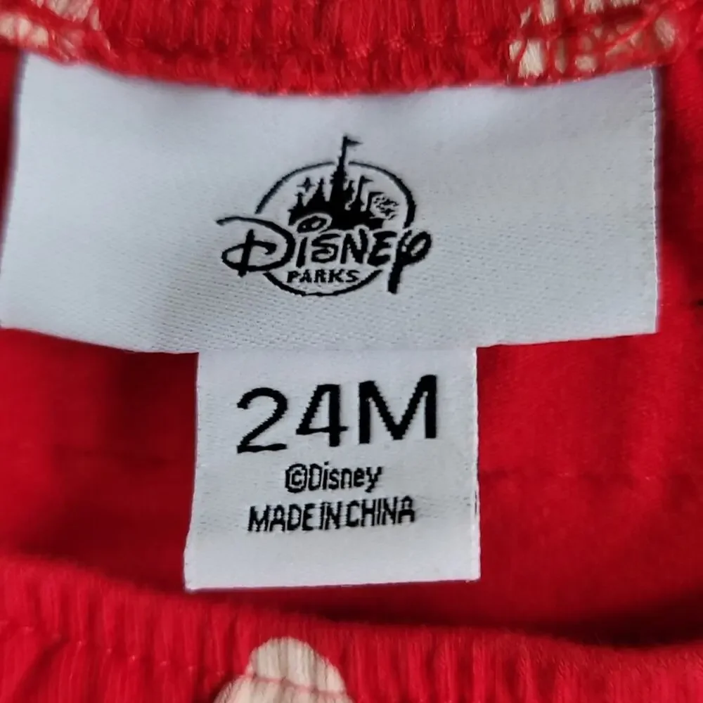 DISNEY Minnie Mouse One Piece Walt Disney World Polka Dot Size 24M Red